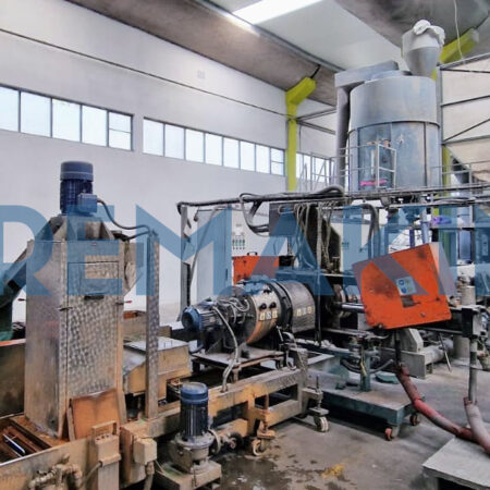 Inicio 3 Línea completa de regranceado Tecnova 130 para reciclaje de LDPE/HDPE.